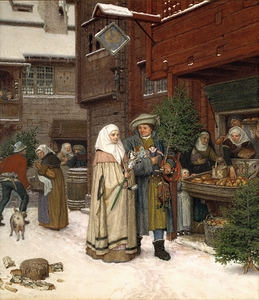 The Christmas Fair [1872] by Georg von Rosen [1843–1923]